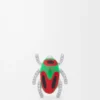 Broche Scarabeo em prata de lei e esmalte Broche Scarabeo em prata de lei e esmalte