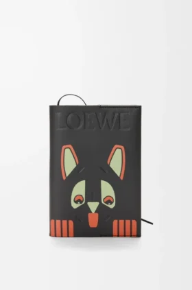 Caderno Futurist cat em pele de bezerro