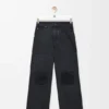 Calças de ganga largas Anagram em denim Calças de ganga largas Anagram em denim