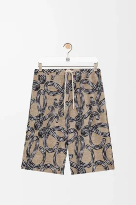Calções em tecido jacquard felpudo