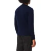 Camisa de homem Loewe Anagram, de algodão, com gola redonda e letras bordadas, estilo desportivo clássico, azul-marinho H526Y24J02-5110