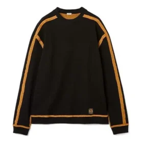 Camisa de manga comprida em algodão para homem loewe, tamanho grande, preta H526341X90-1119