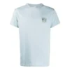 Camisa de manga curta com gola redonda em algodão bordado loewe Anagram Classic para homem, azul claro H6109230Cr-6410