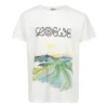 Camisa de manga curta em algodão com estampado aquarela da loewe para homem, branca, H6109831Pc-2100