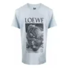 Camisa de manga curta em algodão estampado loewe Ken Heyman para homem, rosa e azul, H6109980Pc-6410