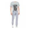 Camisa de manga curta em algodão estampado loewe Ken Heyman para homem, rosa e azul, H6109980Pc-6410