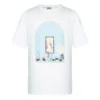 Camisa de manga curta masculina loewe AW19 Painting, branca, H6299720Si