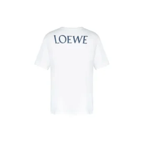 Camisa de manga curta masculina loewe AW19 Painting, branca, H6299720Si