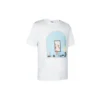 Camisa de manga curta masculina loewe AW19 Painting, branca, H6299720Si