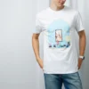 Camisa de manga curta masculina loewe AW19 Painting, branca, H6299720Si