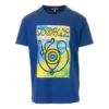 Camisa de manga curta masculina loewe com estampado de olhos, azul, H6109822Pc-5130
