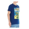 Camisa de manga curta masculina loewe com estampado de olhos, azul, H6109822Pc-5130