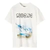 Camisa de manga curta masculina loewe com estampado «White Snow Mountain», branca, H6299983Pc-2100