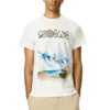 Camisa de manga curta masculina loewe com estampado «White Snow Mountain», branca, H6299983Pc-2100