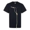 Camisa de manga curta masculina loewe em algodão com cordão, azul-marinho, modelo H6109031Si-5110