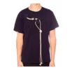 Camisa de manga curta masculina loewe em algodão com cordão, azul-marinho, modelo H6109031Si-5110