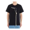 Camisa de manga curta masculina loewe em algodão com cordão, azul-marinho, modelo H6109031Si-5110