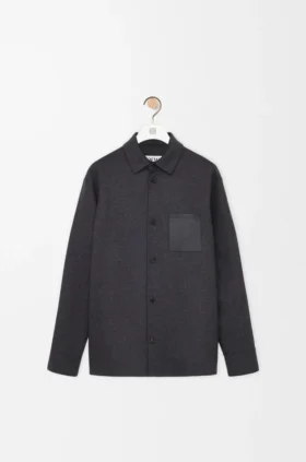 Camisa larga em lã e caxemira