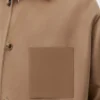 Camisa larga em lã virgem e caxemira Camisa larga em lã virgem e caxemira