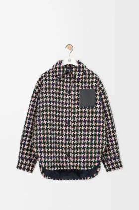 Camisa larga em mistura de lã