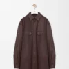 Camisa larga em pele de borrego napa Camisa larga em pele de borrego napa