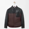Camisa larga em pele de borrego napa Camisa larga em pele de borrego napa