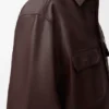 Camisa larga em pele de borrego napa Camisa larga em pele de borrego napa