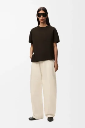 Camisas assimétricas em mistura de algodão