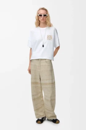 Camisas de corte largo em algodão
