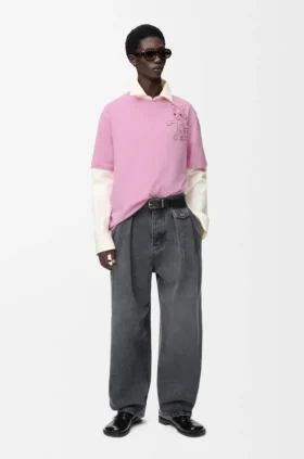 Camisas de corte largo em algodão