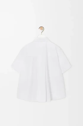 Camisas de manga curta com corte trapézio em algodão