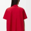 Camisas de manga curta com corte trapézio em algodão Camisas de manga curta com corte trapézio em algodão