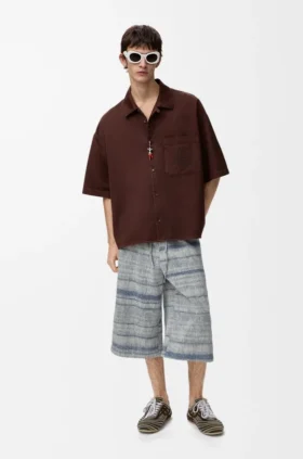 Camisas de manga curta em algodão