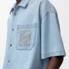 Camisas de manga curta em ganga Camisas de manga curta em ganga