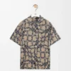 Camisas de manga curta em jacquard de algodão felpudo Camisas de manga curta em jacquard de algodão felpudo