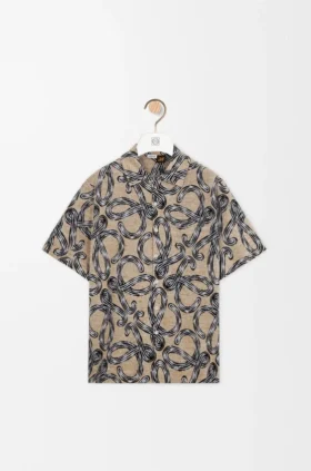 Camisas de manga curta em jacquard de algodão felpudo