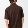 Camisas de manga curta em pele de cabra camurçada Camisas de manga curta em pele de cabra camurçada