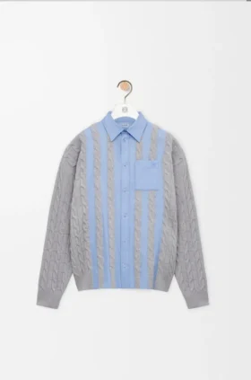 Camisas híbridas em algodão e lã Camisas híbridas em algodão e lã