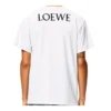 Camiseta de manga curta em algodão puro com estampado de rosto sorridente no peito da loewe para homem, branca, H616341X87-2100