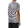 Camiseta de manga curta masculina loewe em algodão às riscas, branca e azul H526341X72-2091