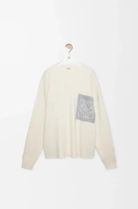 Camisola com bolso Anagram em mistura de algodão