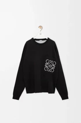 Camisola com bolso Anagram em mistura de algodão