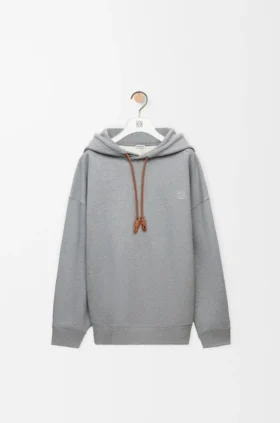 Camisola com capuz de corte descontraído em algodão