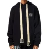 Camisola com capuz e mangas compridas para homem loewe Anagram bordada, azul-marinho H6109700Si-5110