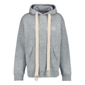 Camisola com capuz e mangas compridas para homem loewe com bordado «Anagram», cinzenta H6109701Si