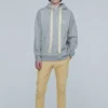 Camisola com capuz e mangas compridas para homem loewe com bordado «Anagram», cinzenta H6109701Si