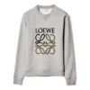 Camisola de algodão com logótipo Anagram bordado da loewe para homem, cinzenta H526341Xa1-1440