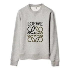 Camisola de algodão com logótipo Anagram bordado da loewe para homem, cinzenta H526341Xa1-1440