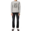 Camisola de algodão com logótipo Anagram bordado da loewe para homem, cinzenta H526341Xa1-1440