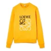 Camisola de algodão com logótipo Anagram da loewe bordado para homem, cor laranja, H526341Xa1-9100